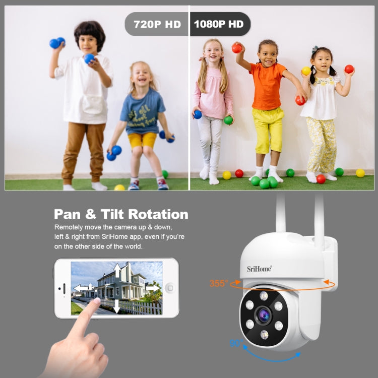 SriHome SH061 2MP AI Humanoid Tracking Infrared Night Vision Camera SriHome SH061 2MP AI Humanoid Tracking Infrared Night Vision Camera